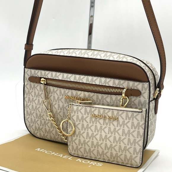 Michael Kors EW Zip Chain Xbody Bag & Small Top Zip Coinpouch w/ID - Picture 4 of 13